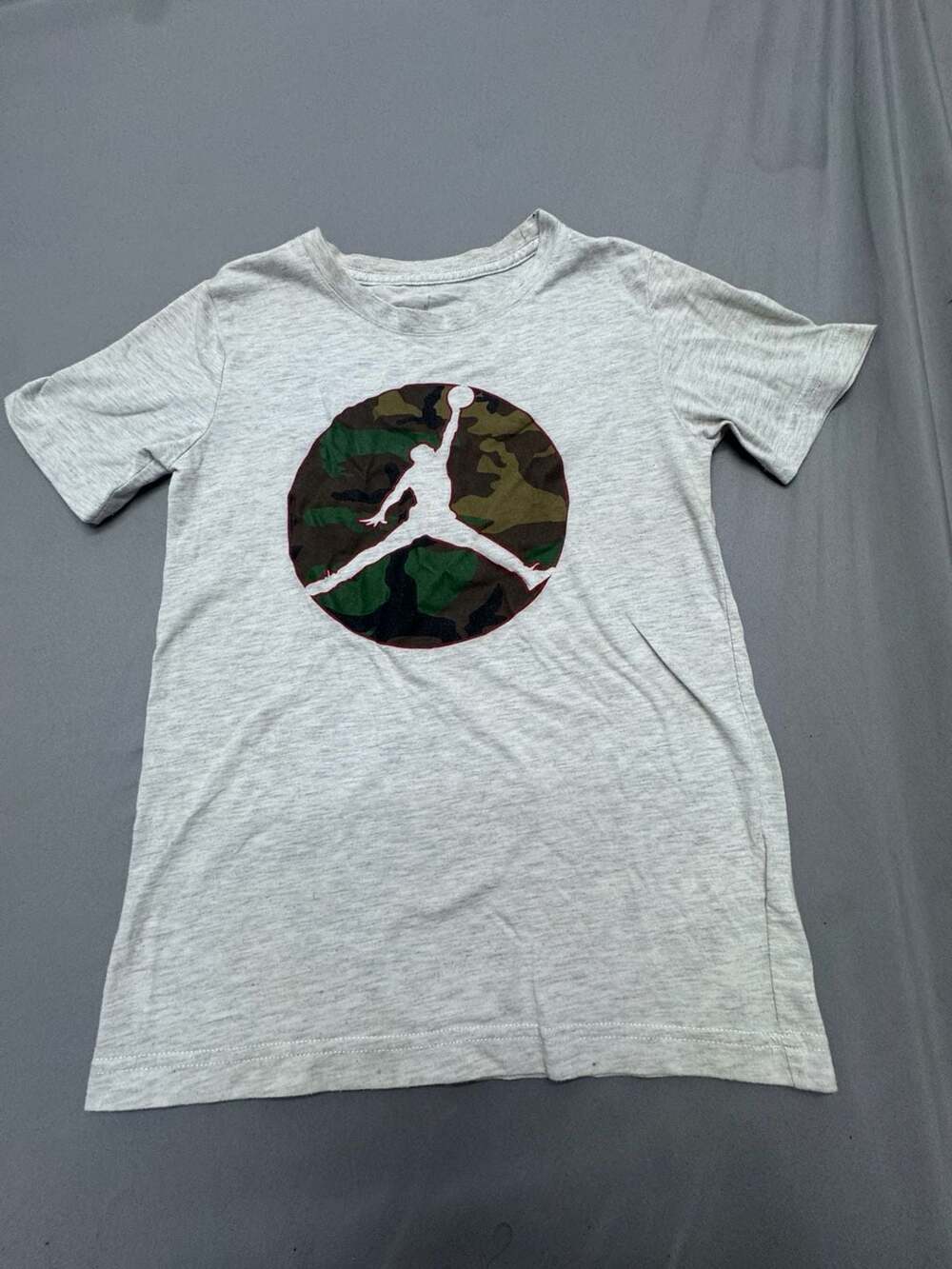 Jordan Jumpman Camo T-Shirt Size M Gray Short Sleeve